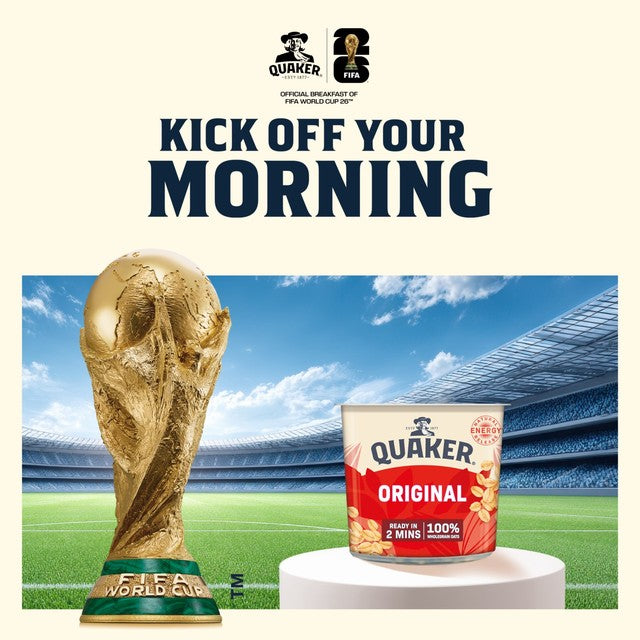 Quaker original hot oat cereal porridge pot 57g, imported from the UK