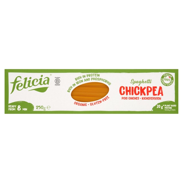 Felicia gluten free organic chickpea spaghetti pasta box (British brand)