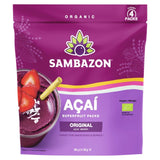 Sambazon Organic Acai Original Smoothie Packs 4 x 100g (British brand)