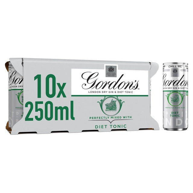 Gordon's Gin & Slimline Tonic 250ml can, UK version