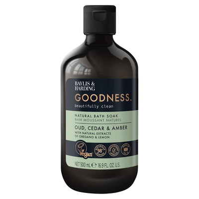 M&S Baylis & Harding Goodness Oud, Cedar & Amber Bath Soak 500ml- Buy online at McGrocer