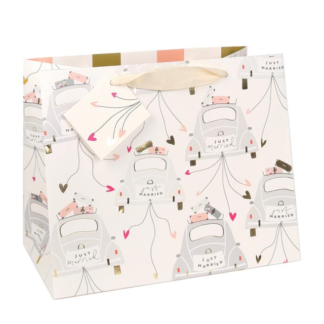 Caroline Gardner Just Married Wedding Medium Gift Bag, UK version