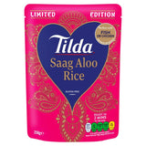 Tilda Saag Aloo Basmati Microwave Rice 250g (British brand)