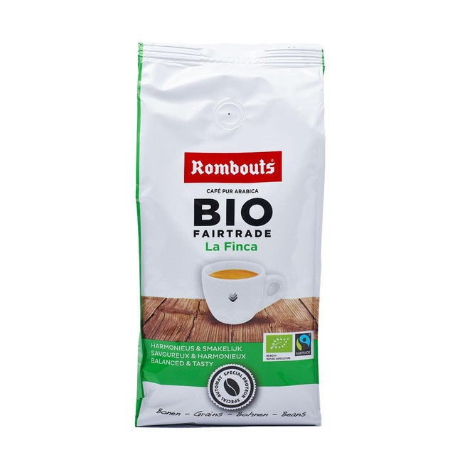 Rombouts Bio Fairtrade coffee beans 500g, imported from the UK
