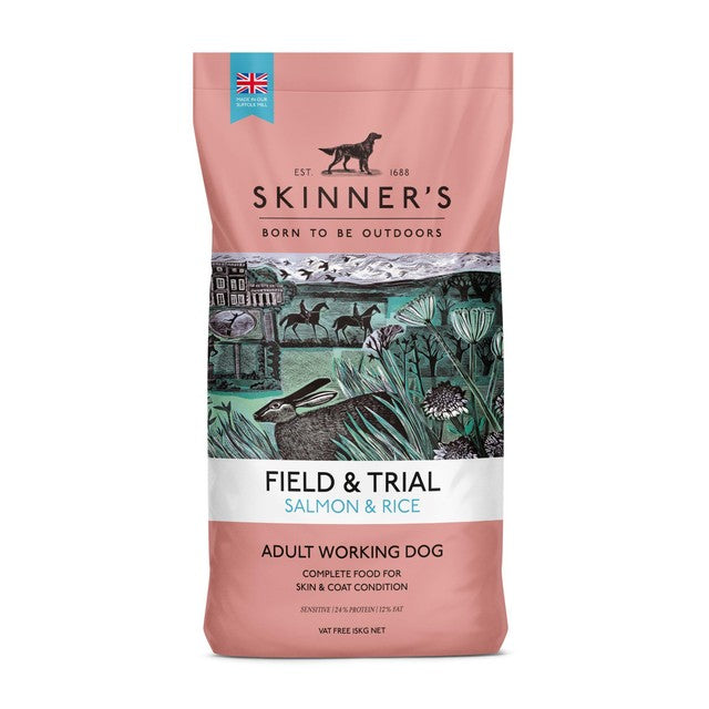 Skinners Salmon & Rice dog food 15kg (British brand)