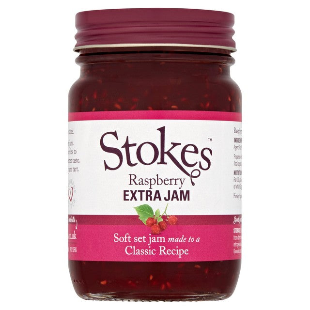 Stokes Raspberry Extra Jam 340g (British brand)