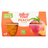 Nature's Finest fruit pots peach in juice 4 x 120g, imported from the UK