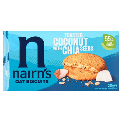 M&S Nairn's Coconut and Chia Seed Sweet Oat Biscuit 200g- Buy online at McGrocer