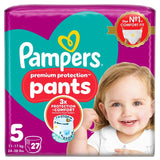 Pampers Premium Protection Nappy Pants size 5 essential pack, imported from the UK