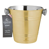 Viners gold single wall ice bucket 1 litre (British brand)