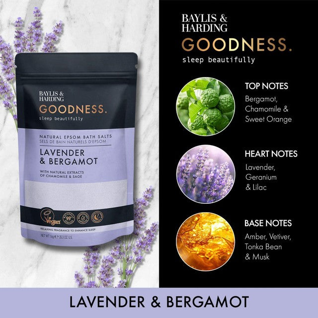 Baylis & Harding Epsom bath salts Lavender & Bergamot 1kg - British product
