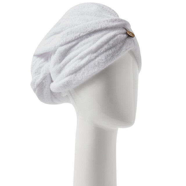 M&S recycled microfibre hair turban white, imported from the UK