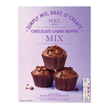 M&S chocolate muffin mix box with dark chocolate chunks - British product