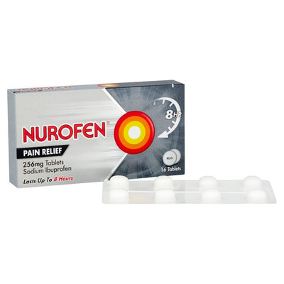 M&S Nurofen Smertelindring Ibuprofen 256mg Tabletter 16 pk - Kjøp online hos McGrocer