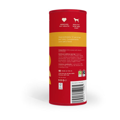 Coya gefriergetrocknetes rohes Hähnchen-Topper für erwachsene Hunde 50g