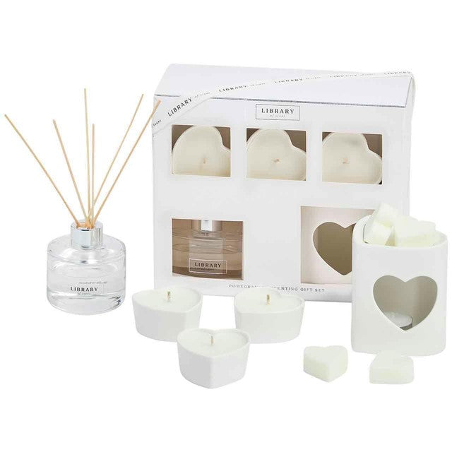 M&S pomegranate scent gift set with reed diffuser and candles, imported from the UK