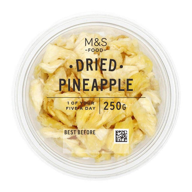 M&S dried pineapple 250g, imported from the UK