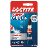 Loctite Superglue Universal liquid glue bottle, UK version.