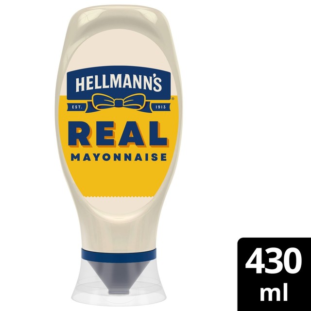 Hellmann's Real Squeezy Mayonnaise squeeze bottle - British product