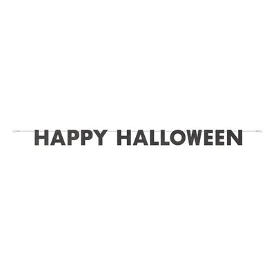 M&S Unique Party Happy Halloween Glitter Black Party Decoration Banner 9 ft- Buy online at McGrocer
