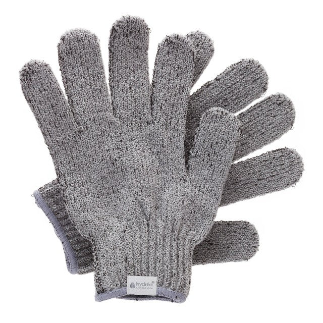 Hydrea London Bamboo Carbonised Exfoliating Shower Gloves, UK version