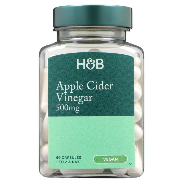 Holland & Barrett apple cider vinegar 500mg vegan tablets 60 pack, UK version