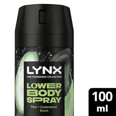 M&S Lynx Fine Fragrance Pear Cedarwood Lower Body Deodorant Spray 100ml- Buy online at McGrocer