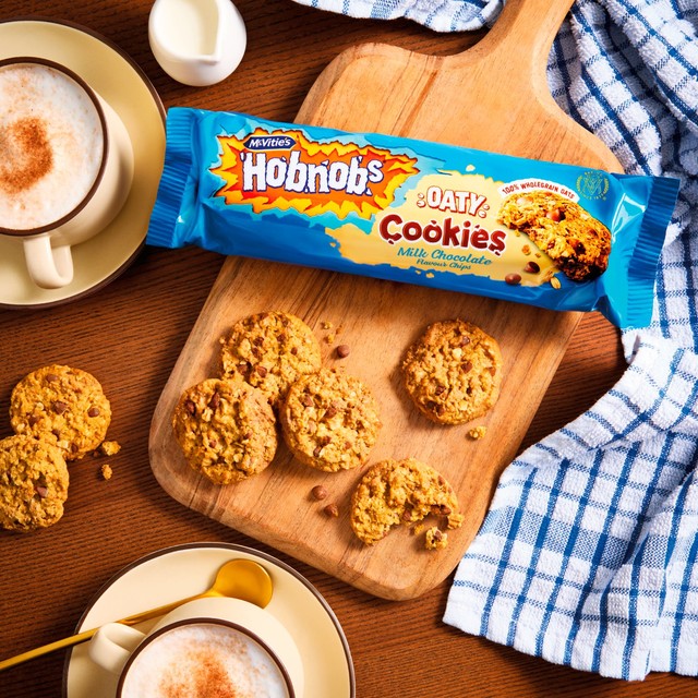 McVitie's Hobnobs oaty cookies milk chocolate 155g, imported from the UK