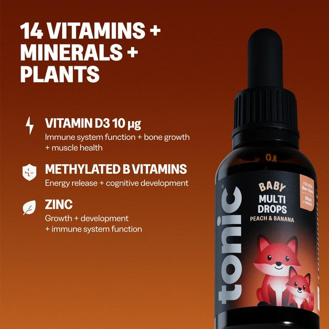 Tonic Health baby multivitamin drops 30ml (British brand)
