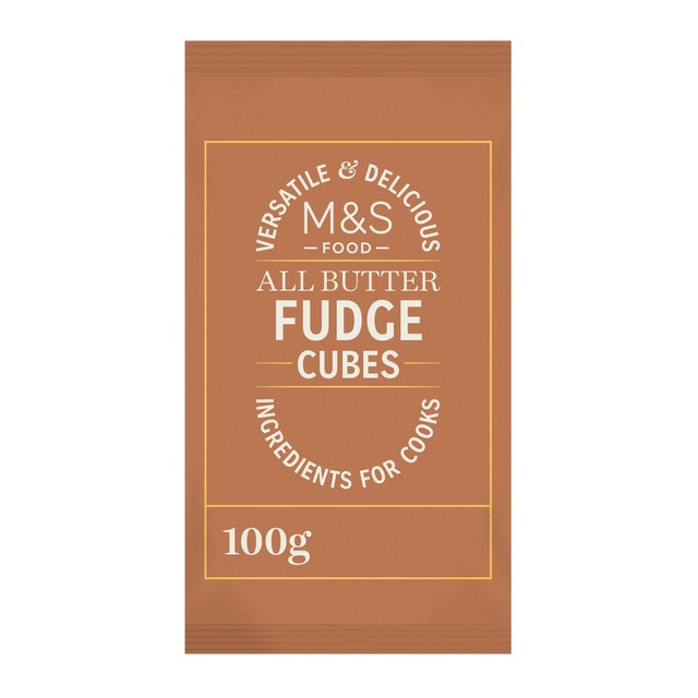 Marks and Spencer All Butter Fudge Cubes 100g, imported from the UK