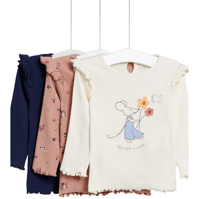 M&S baby tops 3 pack 0-3 months, imported from the UK