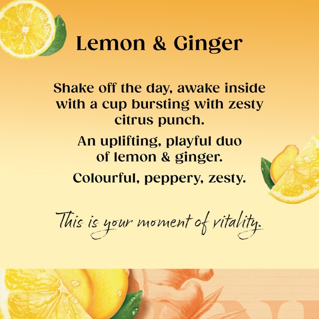 Twinings Lemon and Ginger Herbal Tea 20 Teabags (British brand)