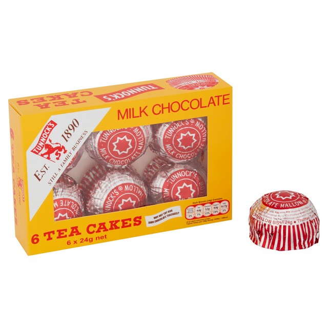 Tunnock's Milk Chocolate Tea Cakes 6 pack (British brand)
