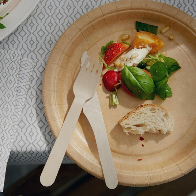 BioPak wooden knives 10 per pack - British product