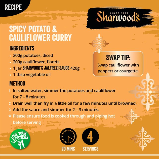 Sharwood's Jalfrezi curry sauce 420g (British brand)