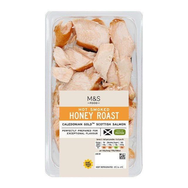 M&S honey roast Scottish salmon flakes 100g, imported from the UK