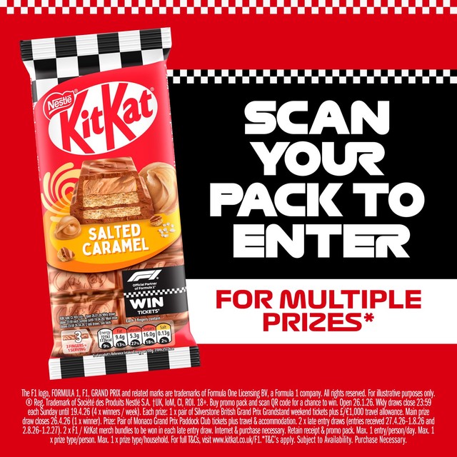 Kit Kat Salted Caramel Sharing Block 99g, imported from the UK