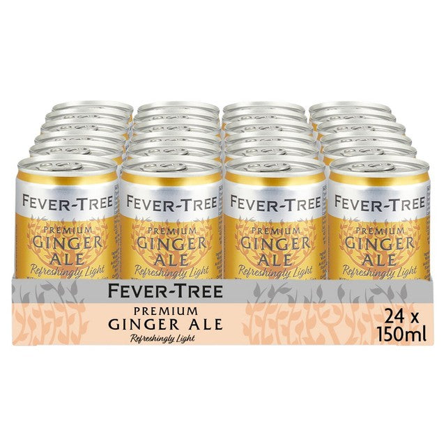 Fever-Tree Refreshingly Light Ginger Ale mixer cans - British product