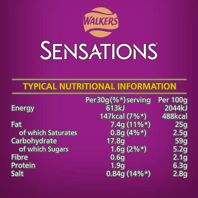Walkers Sensations Mango Chilli Chutney Poppadoms 82.5g (British brand)