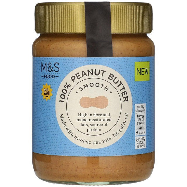M&S smooth peanut butter 340g, imported from the UK
