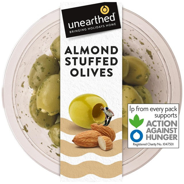 Unearthed almond stuffed olives 150g (British brand)