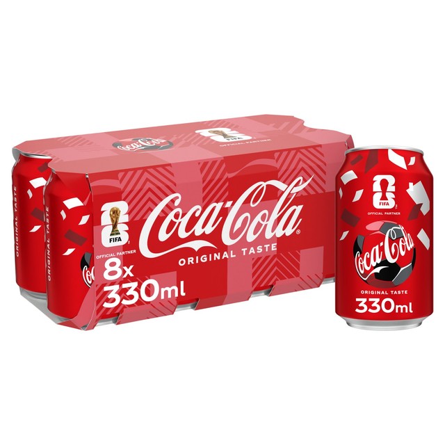 Coca-Cola Cola Cans Original Taste 8 x 330ml - British product
