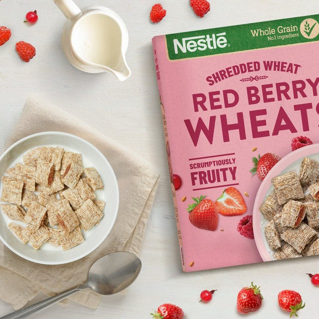Nestle Shredded Wheat Bitesize Red Berry Wheats cereal 450g (British brand)
