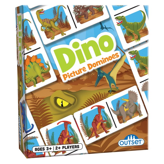 Cheatwell Games Dinosaur Picture Dominoes 36-piece set, imported from the UK