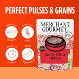 Merchant Gourmet Red & White Quinoa 250g pouch, imported from the UK