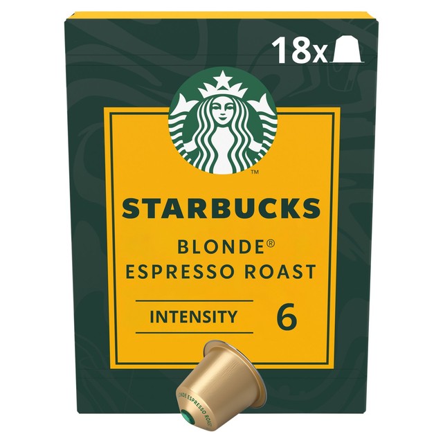 Starbucks Blonde Espresso Roast coffee pods 18 capsules - British product