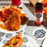 Dino's hot honey habanero infused bottle, imported from the UK