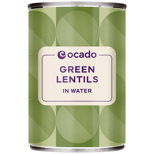 Ocado green lentils in water 400g, imported from the UK