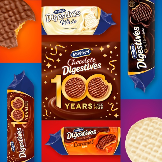 McVitie's milk chocolate digestives with caramel biscuits 250g, imported from the UK