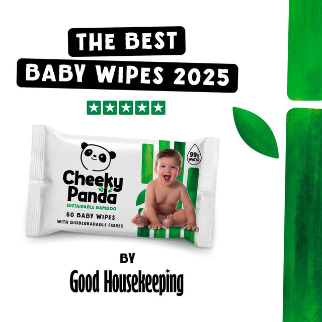 The Cheeky Panda unscented baby wipes 60 wipes (British brand)